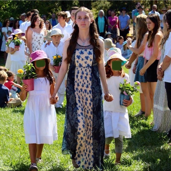 Gorgeous Blue Floral Dress —Worn Once! - Picture 1 of 7